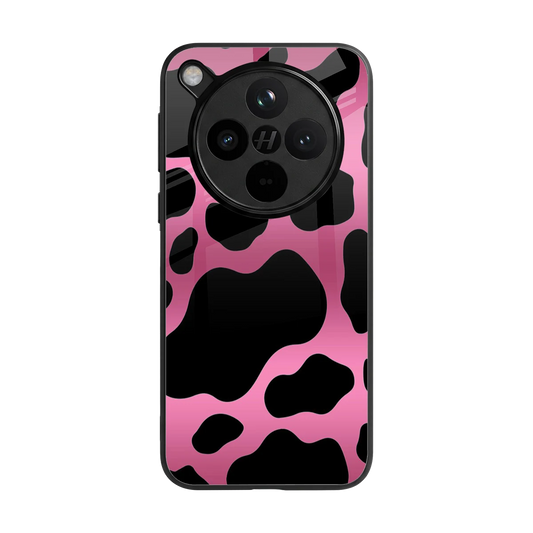 Black Pink Swirl back phone cover | glass case for oppo find x8