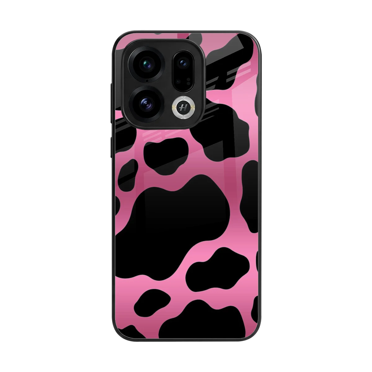 Black Pink Swirl back phone cover | glass case for oppo find x9