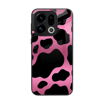 Black Pink Swirl back phone cover | glass case for oppo find x9