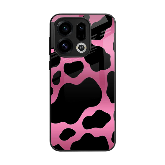 Black Pink Swirl back phone cover | glass case for oppo find x9