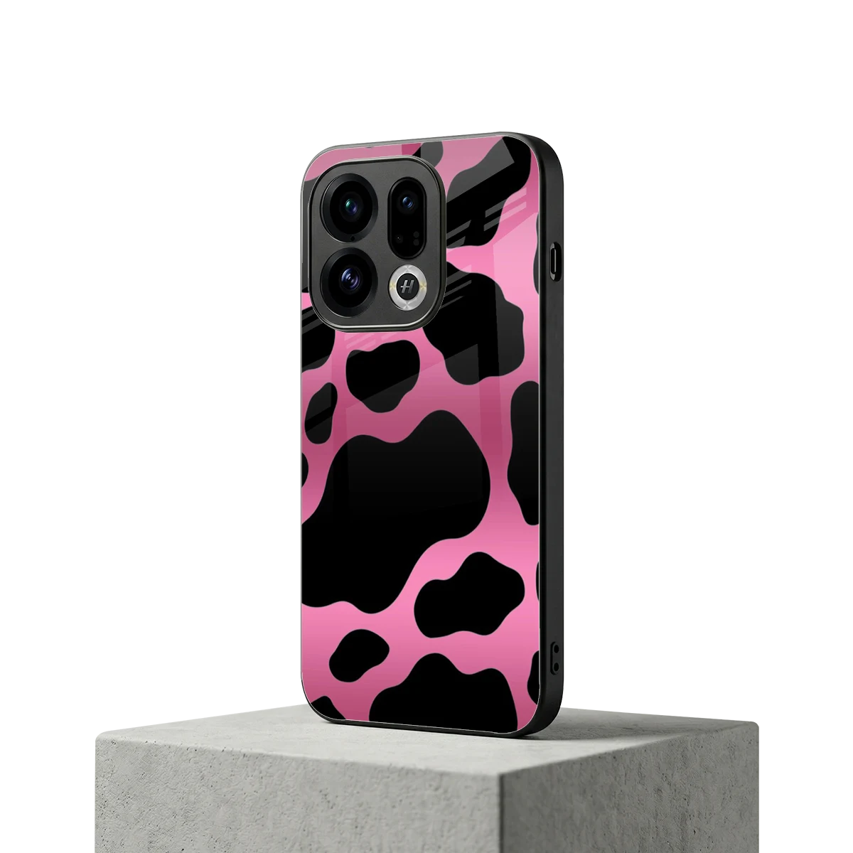 Black Pink Swirl oppo find x9 mobile cover | shockproof glass phone case