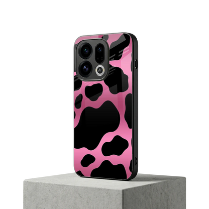 Black Pink Swirl oppo find x9 mobile cover | shockproof glass phone case