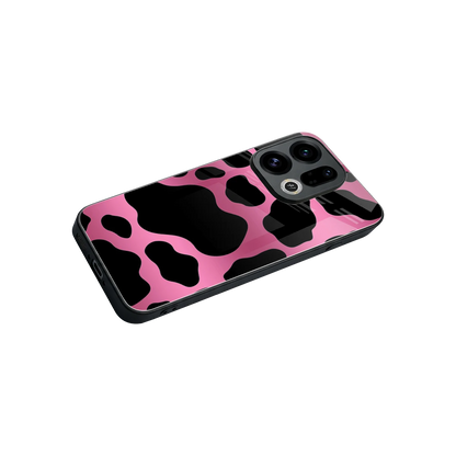 Black Pink Swirl stylish phone case for oppo find x9 | glossy glass and slim fit