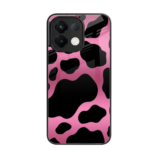 Black Pink Swirl back phone cover | glass case for oppo k13 5g