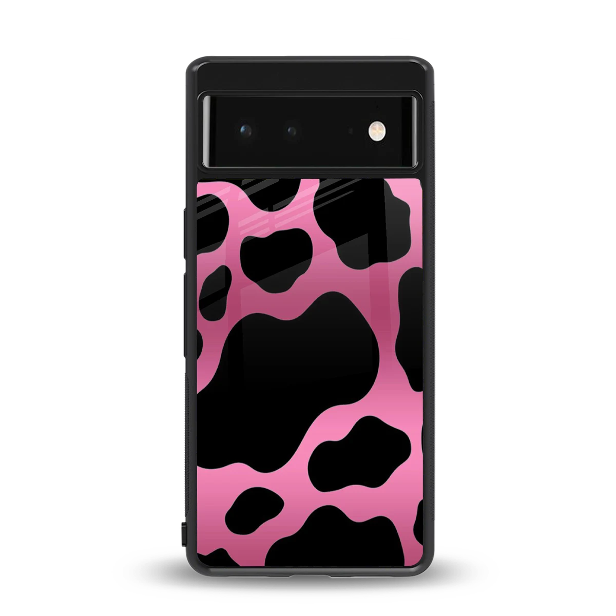 Black Pink Swirl back phone cover | glass case for google pixel 6a