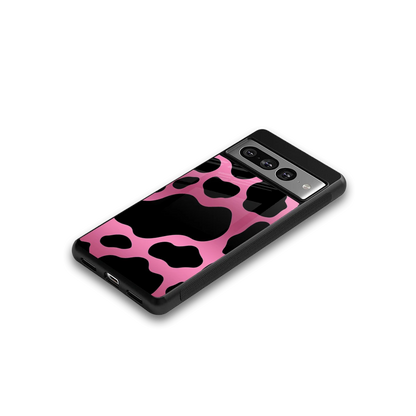 Black Pink Swirl google pixel 7 pro mobile cover | shockproof glass phone case