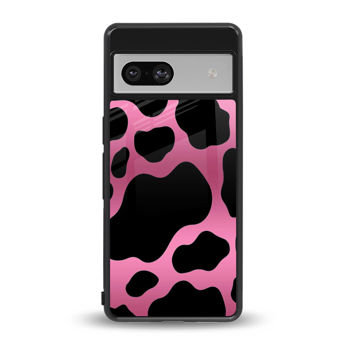 Black Pink Swirl back phone cover | glass case for google pixel 7