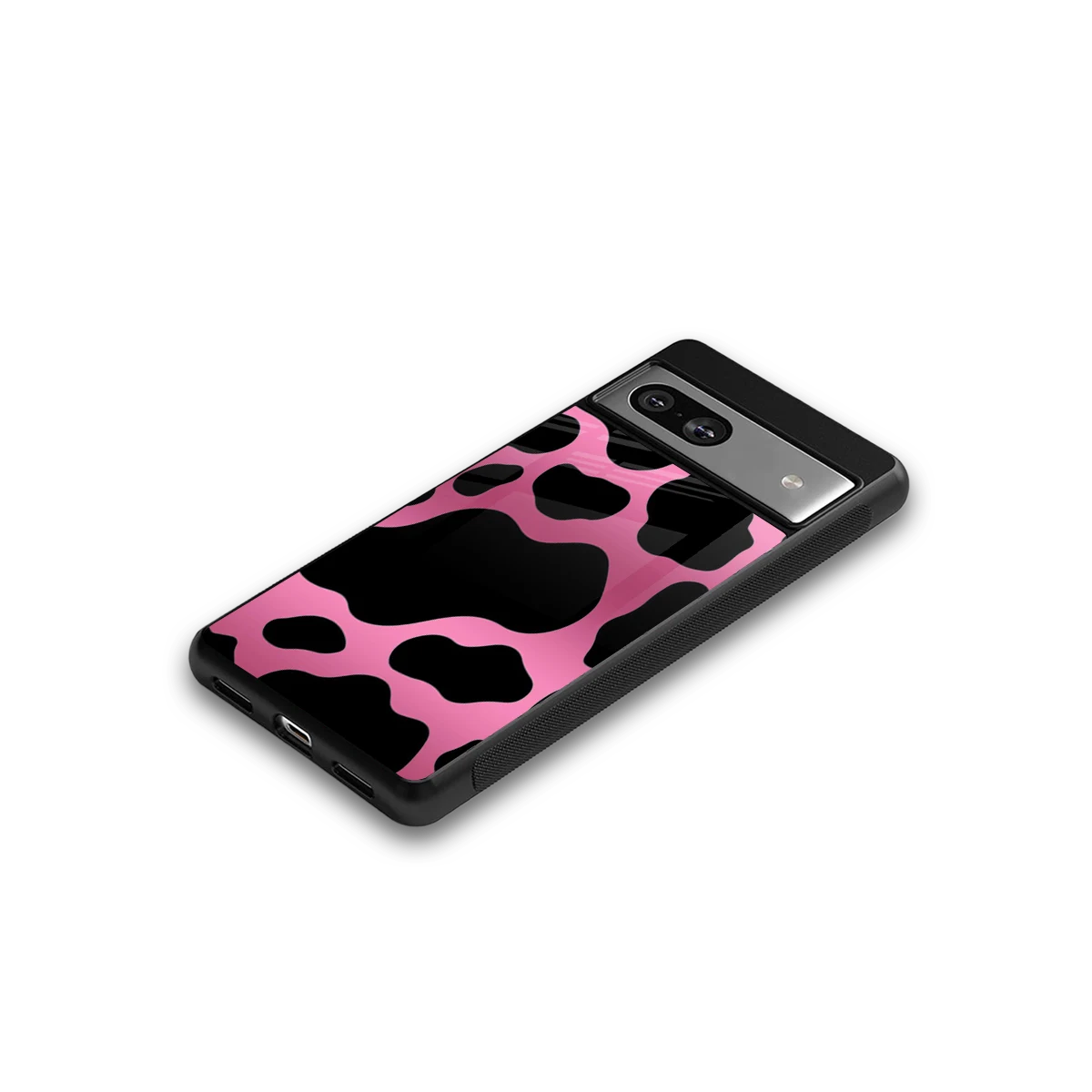 Black Pink Swirl google pixel 7a mobile cover | shockproof glass phone case