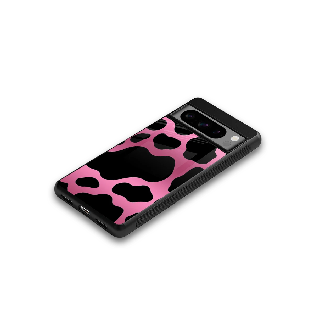 Black Pink Swirl google pixel 8 pro mobile cover | shockproof glass phone case