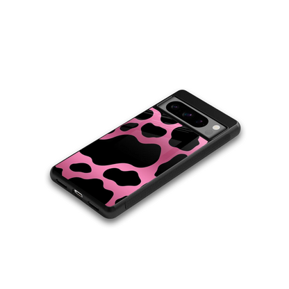 Black Pink Swirl google pixel 8 pro mobile cover | shockproof glass phone case