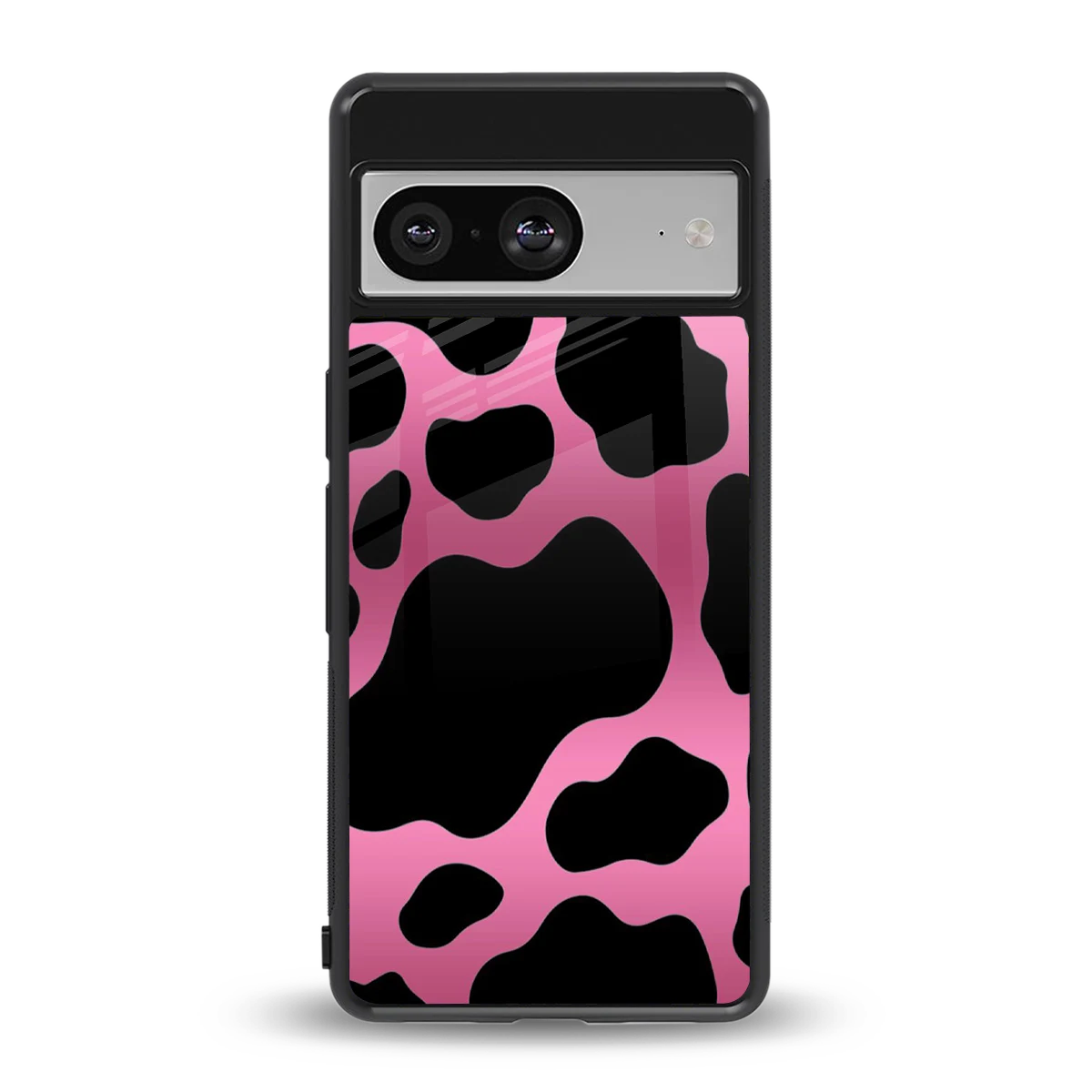 Black Pink Swirl back phone cover | glass case for google pixel 8
