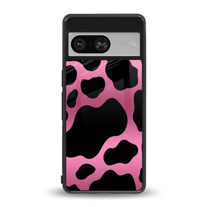 Black Pink Swirl back phone cover | glass case for google pixel 8