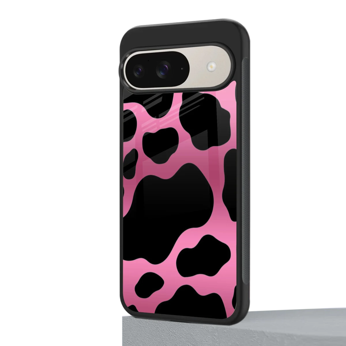 Black Pink Swirl google pixel 9 mobile cover | shockproof glass phone case