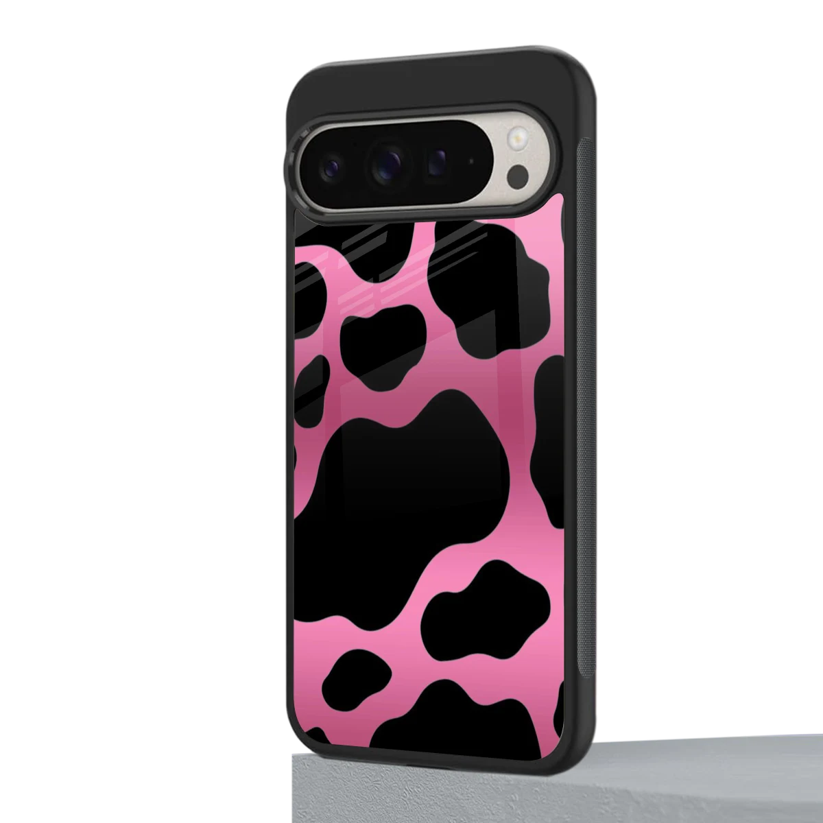 Black Pink Swirl google pixel 9 pro xl mobile cover | shockproof glass phone case