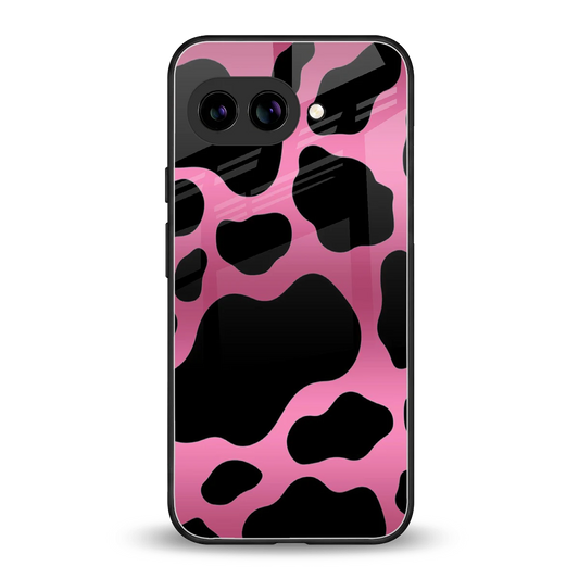 Black Pink Swirl back phone cover | glass case for google pixel 9a