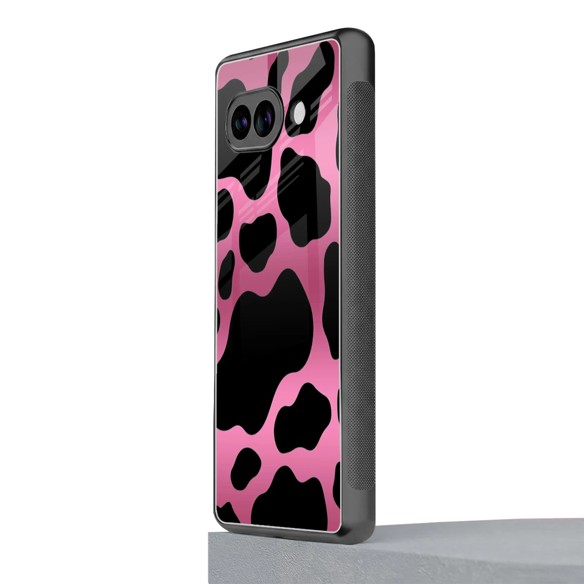 Black Pink Swirl google pixel 9a mobile cover | shockproof glass phone case