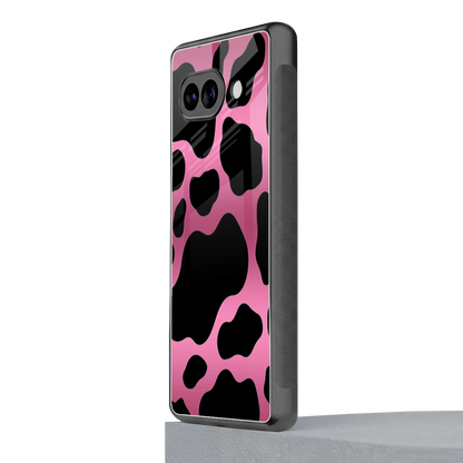 Black Pink Swirl google pixel 9a mobile cover | shockproof glass phone case