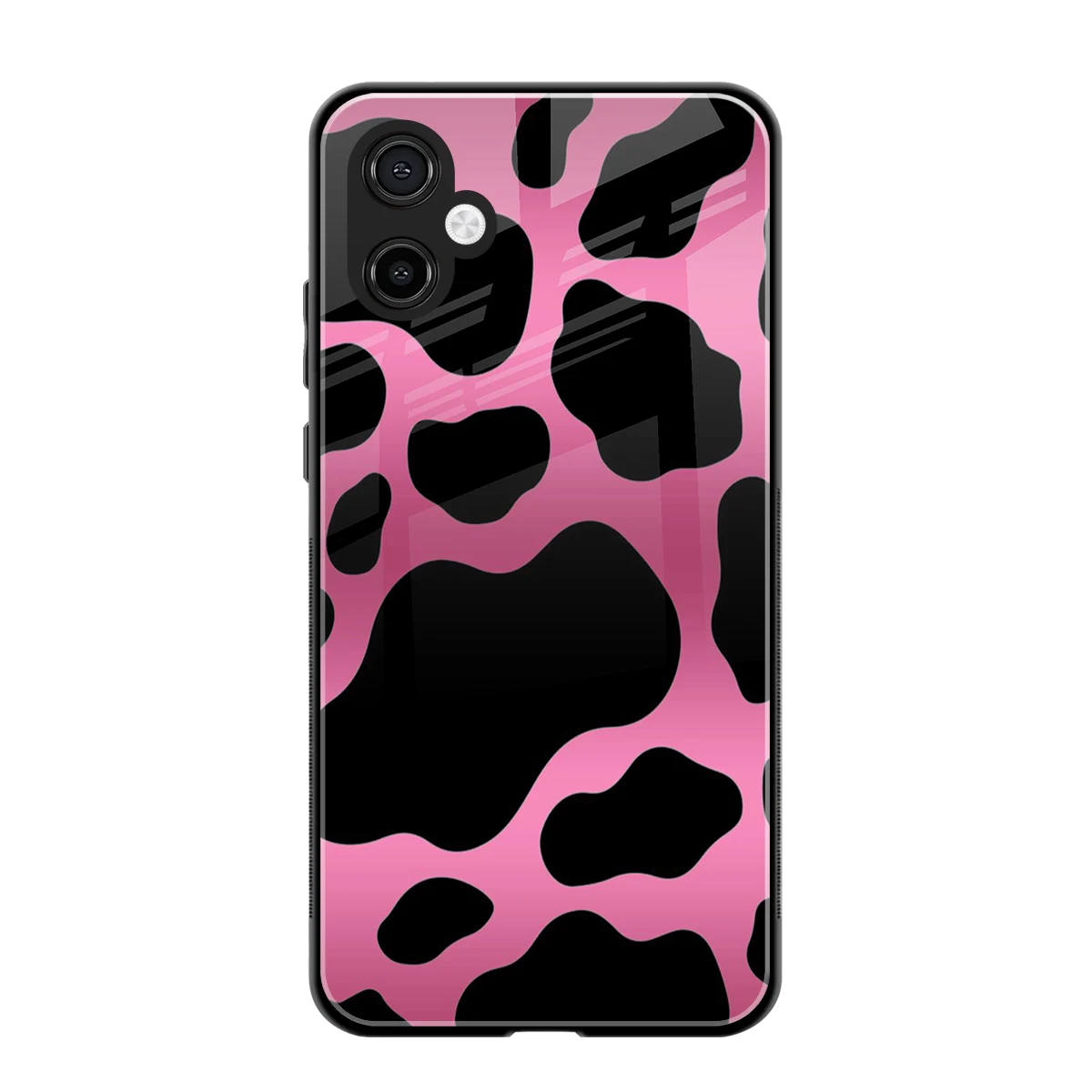 Black Pink Swirl back phone cover | glass case for samsung galaxy a06 5g