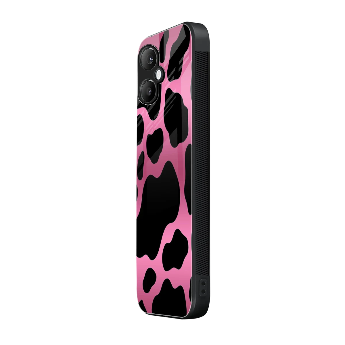 Black Pink Swirl samsung galaxy a06 5g mobile cover | shockproof glass phone case