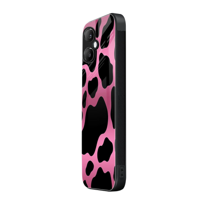 Black Pink Swirl samsung galaxy a06 5g mobile cover | shockproof glass phone case
