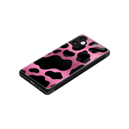 Black Pink Swirl stylish phone case for samsung galaxy a06 5g | glossy glass and slim fit