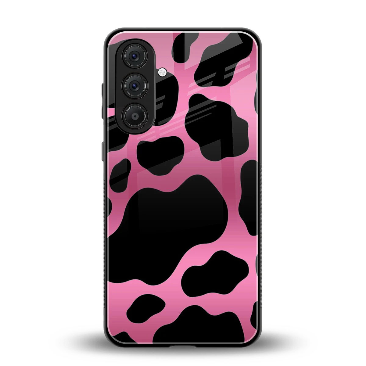 Black Pink Swirl back phone cover | glass case for samsung galaxy a36 5g