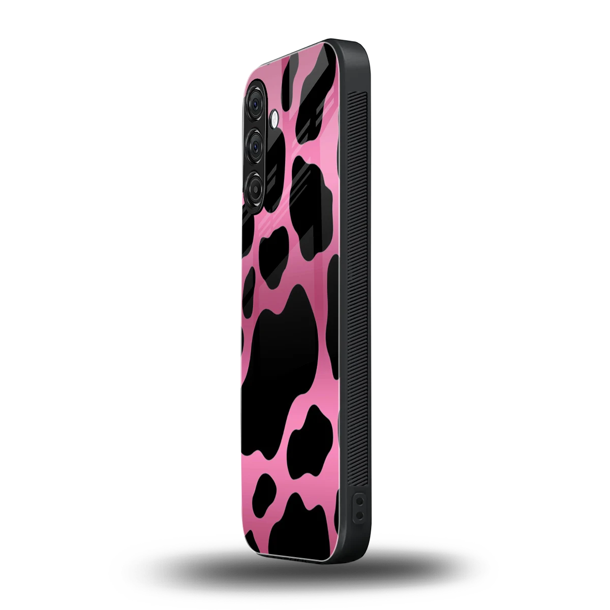Black Pink Swirl samsung galaxy m34 5g mobile cover | shockproof glass phone case