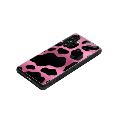 Black Pink Swirl stylish phone case for samsung galaxy a17 5g | glossy glass and slim fit