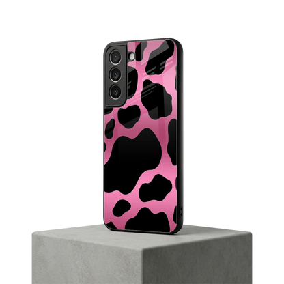 Black Pink Swirl samsung galaxy s22 mobile cover | shockproof glass phone case