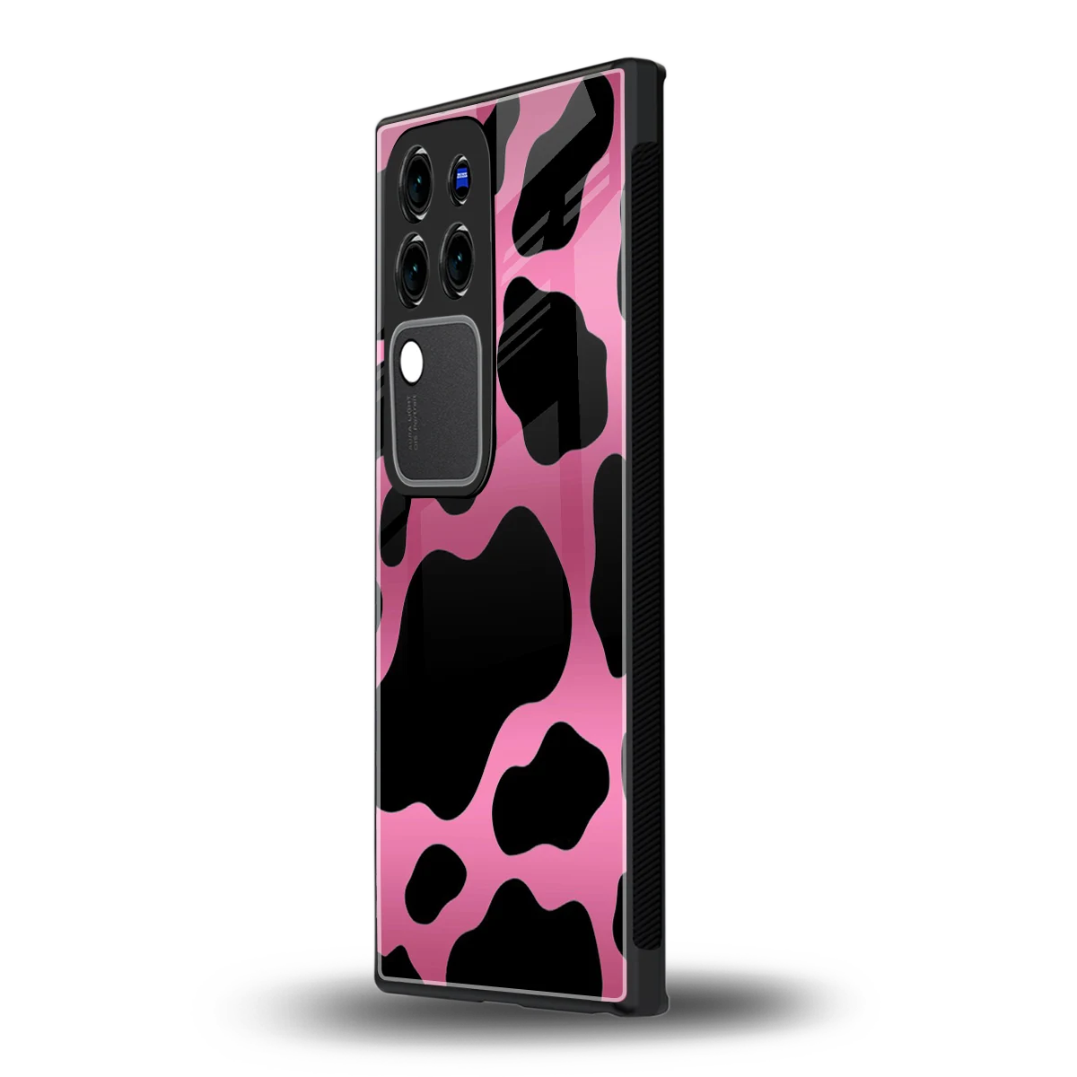 Black Pink Swirlvivo v30 pro mobile cover | shockproof glass phone case