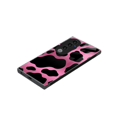 Black Pink Swirl stylish phone case for vivo v40 pro | glossy glass and slim fit
