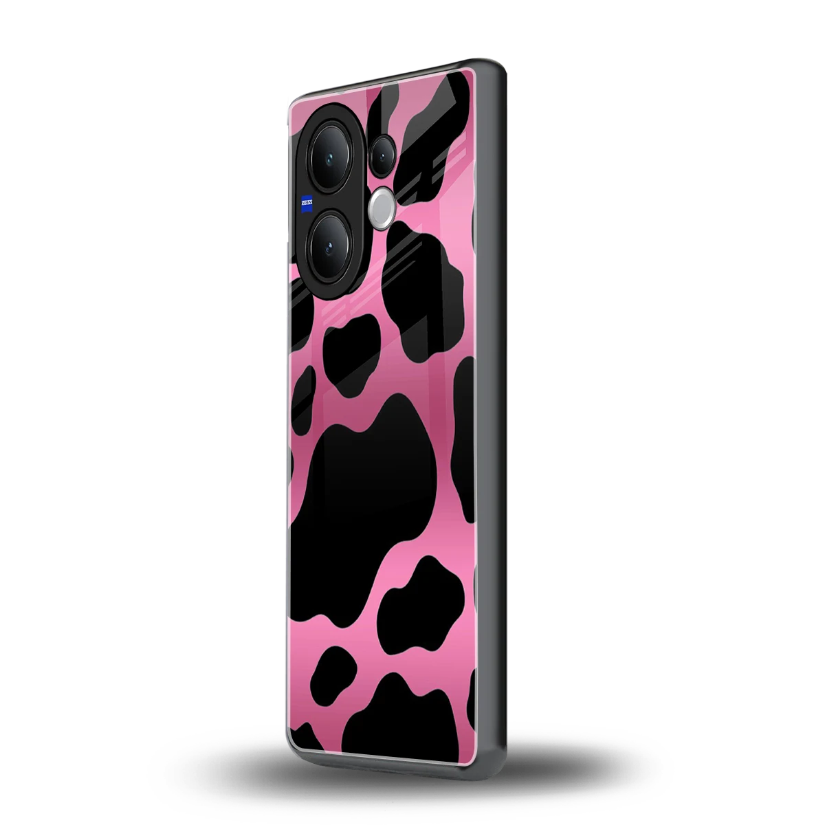 Black Pink Swirl vivo v60 mobile cover | shockproof glass phone case