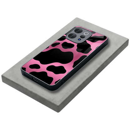 Black Pink Swirl stylish phone case for vivo v70 elite | glossy glass and slim fit