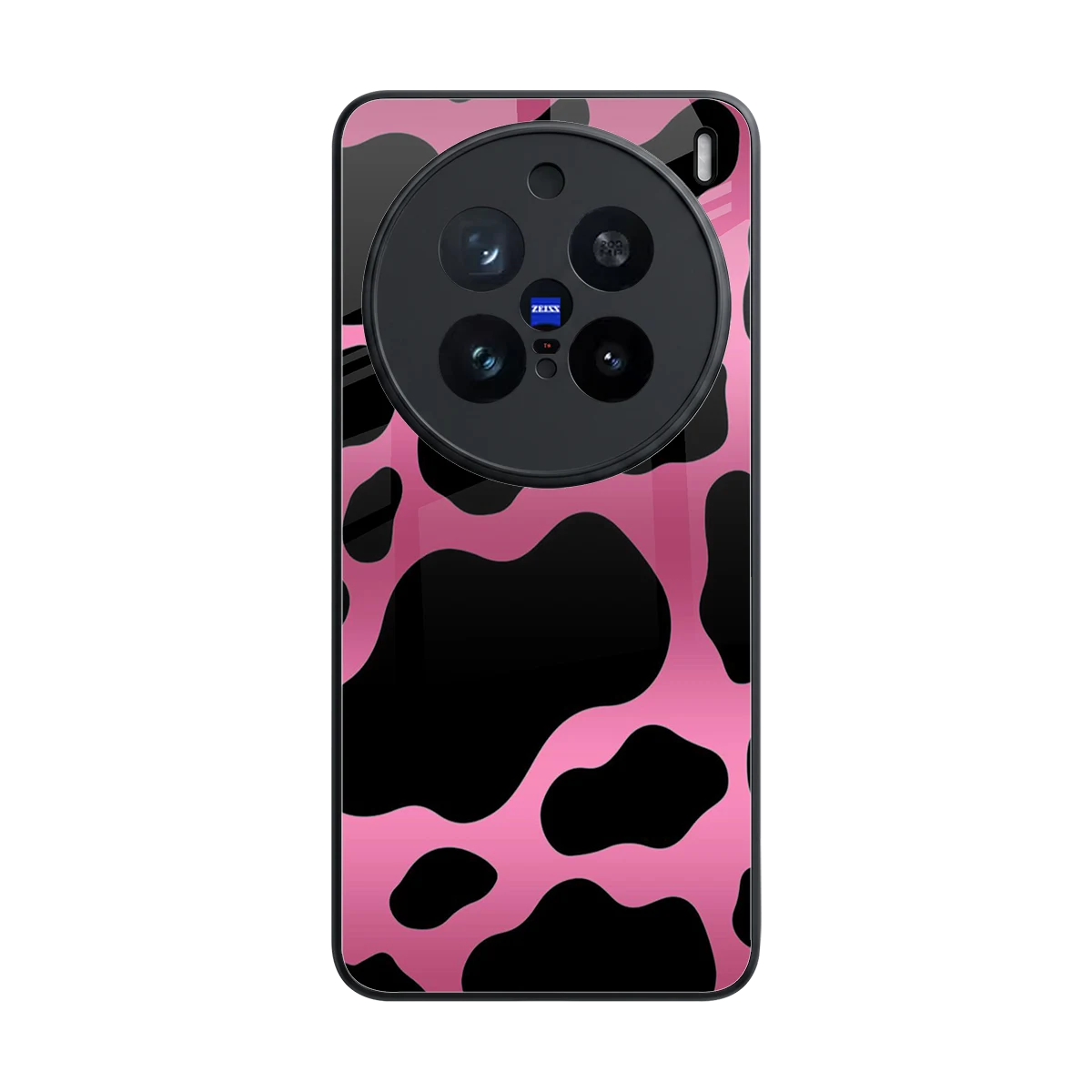Black Pink Swirl back phone cover | glass case for vivo x200 pro
