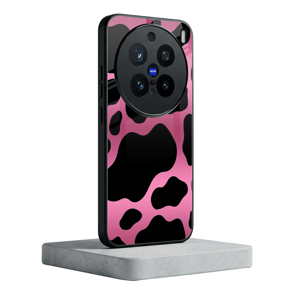 Black Pink Swirl vivo x200 pro mobile cover | shockproof glass phone case