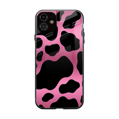 Black Pink Swirl back phone cover | glass case for iphone 11