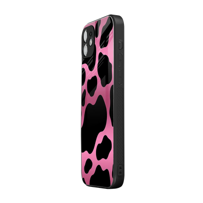Black Pink Swirl iphone 11 mobile cover | shockproof glass phone case
