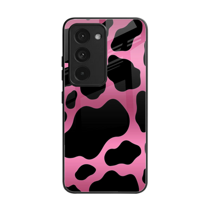 Black Pink Swirl back phone cover | glass case for redmi 15 5g