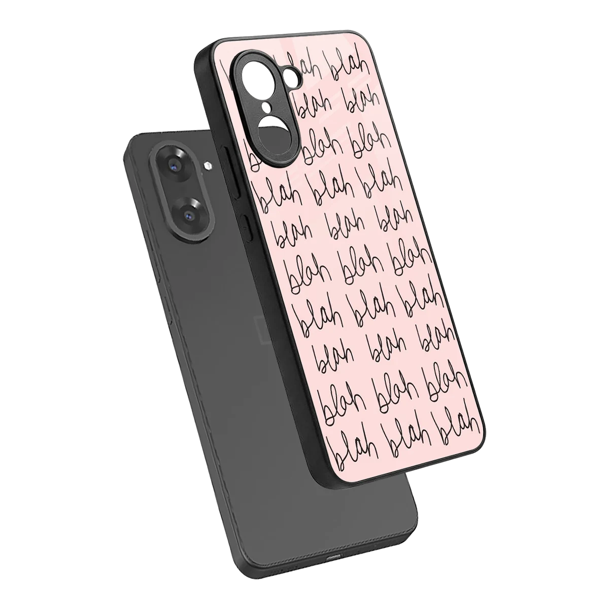 Blah Blah Blah sleek oneplus nord ce5 5g cover with tempered glass back and TPU edges
