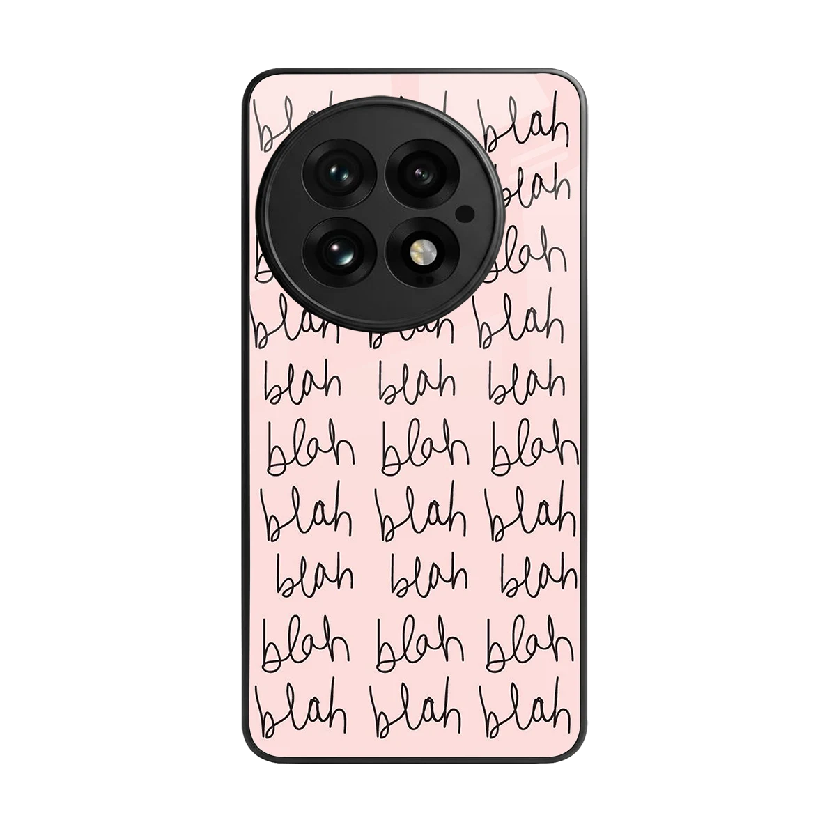 Blah Blah Blah back phone cover | glass case for oneplus 13