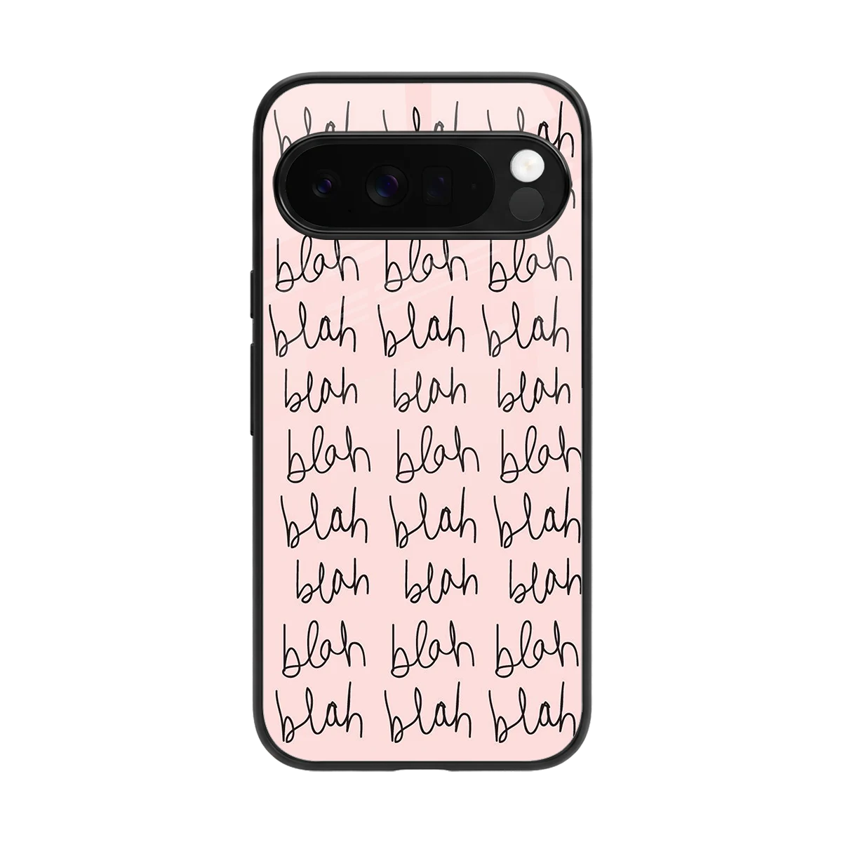 Blah Blah Blah back phone cover | glass case for google pixel 10 pro xl