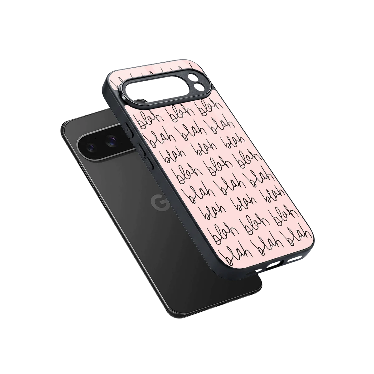 Blah Blah Blah sleek google pixel 10 pro xl cover with tempered glass back and TPU edges