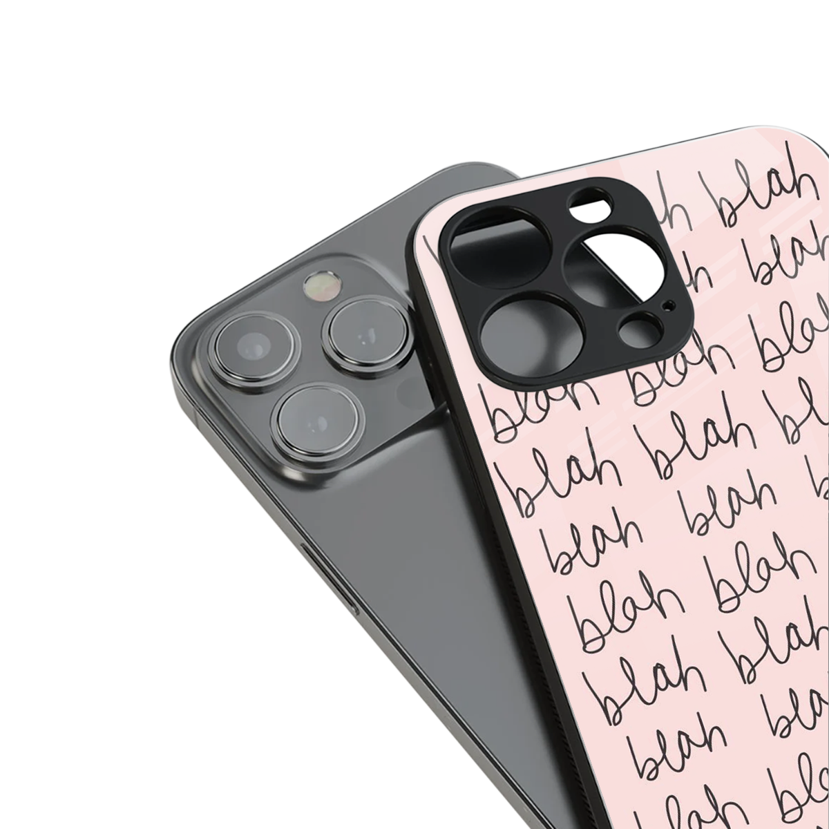 Blah Blah Blah Phone Case for Iphone 16 | Glass Case