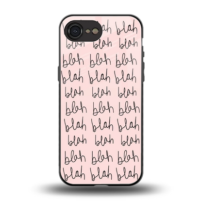 Blah Blah Blah back phone cover | glass case for iphone 16e