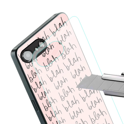 Blah Blah Blah stylish phone case for iphone 17e | glossy glass and slim fit