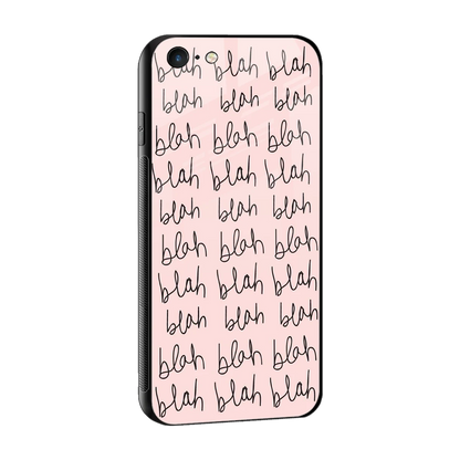Blah Blah Blah sleek iphone 6 cover with tempered glass back and TPU edges