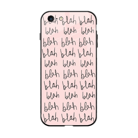 Blah Blah Blah back phone cover | glass case for iphone 6