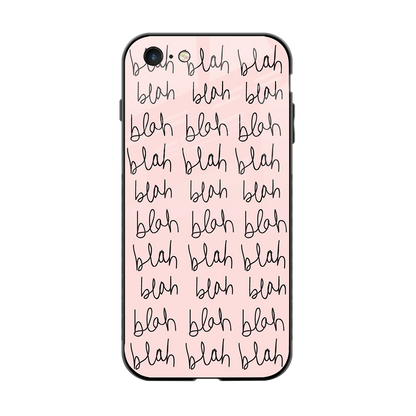 Blah Blah Blah back phone cover | glass case for iphone 6s