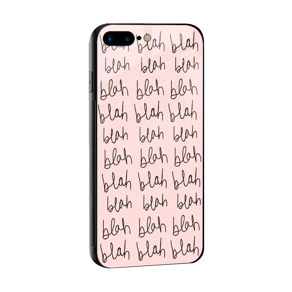 Blah Blah Blah sleek iphone 8 plus cover with tempered glass back and TPU edges