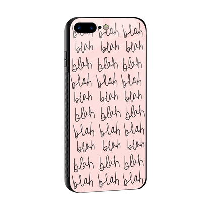 Blah Blah Blah sleek iphone 8 plus cover with tempered glass back and TPU edges